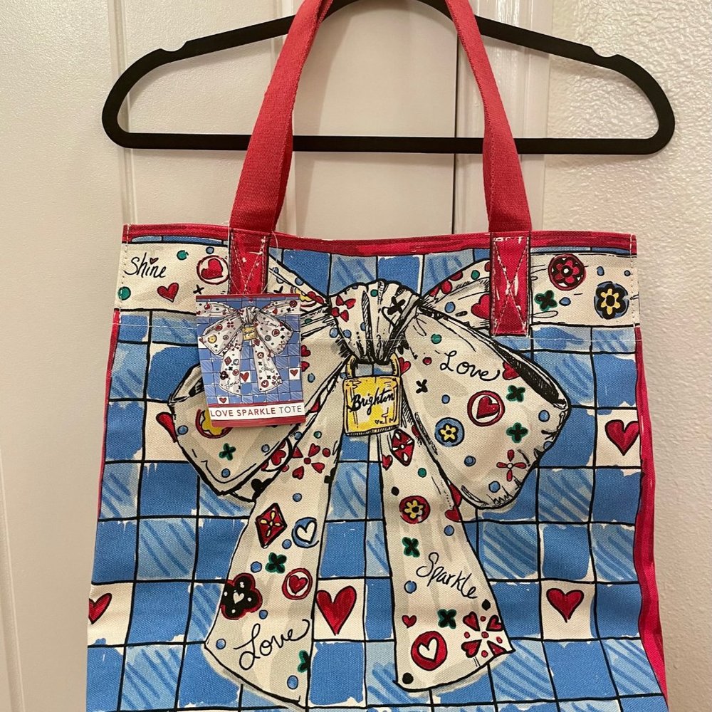 NWT, COLLECTIBLE BRIGHTON LOVE SPARKLE  HOLIDAY TOTE